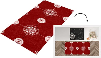 Keukenloper - Loper keuken - Kompas - Reizen - Patronen - 120x60 cm - Keukenloper vinyl