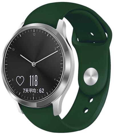 By Qubix - Geschikt voor Garmin bandje - 18mm - Geschikt voor Garmin Venu 4 - 41mm - Sportbandje - Maat: Large - Donkergroen