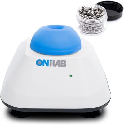 Vortex Mini-mixer met touch-functie voor laboratorium, nagellak en acrylverf - 120 stuks gemengde ballen, blauw