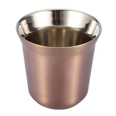 Dailygoods- Koffiekop Dubbellaags 85 ml - Roestvrij Staal - Duurzaam