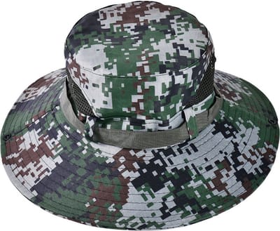 Decopatent - Camouflage Jungle Hoed - Bucket Hat Safari - Vissershoedje Heren - Dames - Volwassenen - Maat 56/58 - Zonnehoed Outdoor Vissershoed - Kleur: Army GROEN