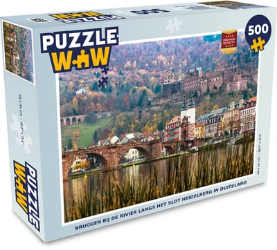 Puzzel Heidelberg - Kasteel - Brug - Legpuzzel - Puzzel 500 stukjes