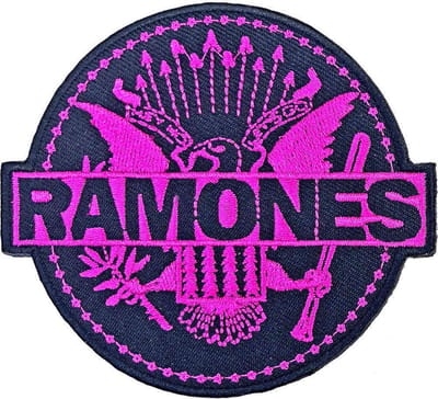 Ramones - Pink Seal Patch - Zwart/Roze