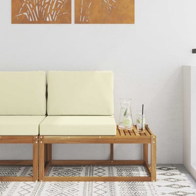 vidaXL - Buiten - eindsofa - Naturel - 91 - x - 63 - x - 73 - cm - Massief - Acacia - Hout