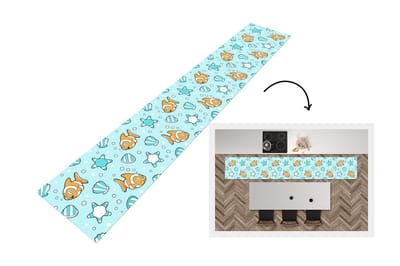 Keukenloper - Loper keuken - Patroon - Clownvis - Zee - Dieren - 300x50 cm - Keukenloper vinyl