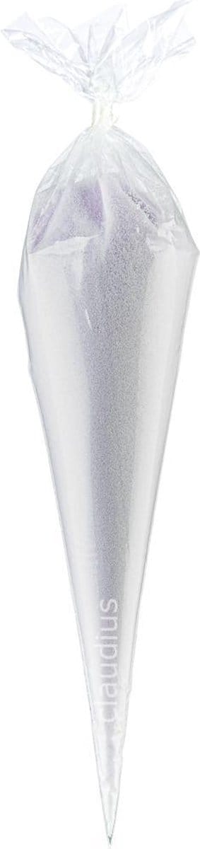Scrubzout Lavendel - 500 gram in puntzak transparant - set van 6 stuks - Hydraterende Lichaamsscrub