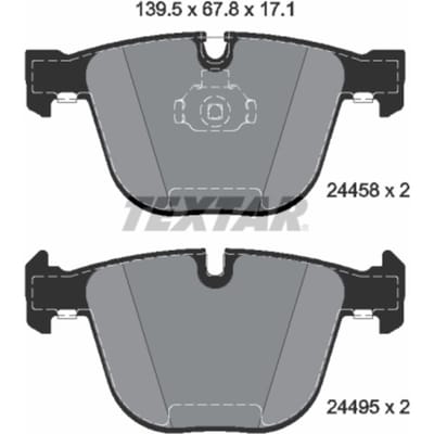 Remblokset TEXTAR 2445801, achter