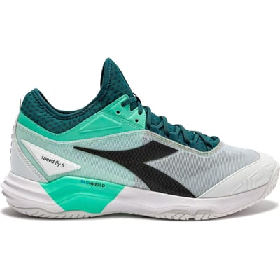 Diadora Speed Blushield Fly 5 Allcourt schoen Heren-petrolblauw, zwart