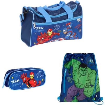 Avengers tassenset; sporttas, etui en gymtas