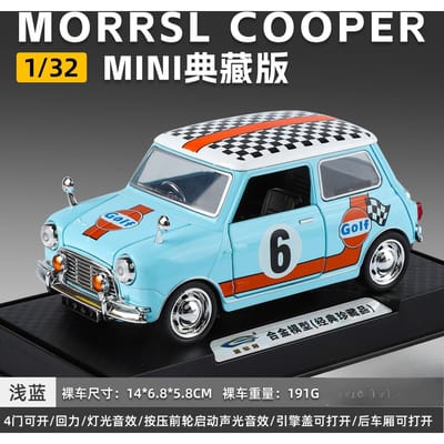 1:32 Morris Mini Cooper 1967 Klassieke Racing Legering Metaal Diecast Modelauto Huisdecoratie & Computer Desktop Ornamenten Cadeaus