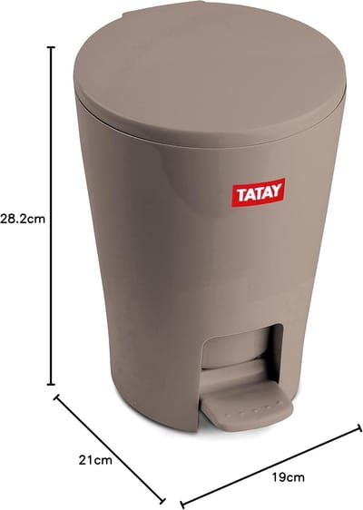 Badkamer Prullenbak met Pedaal - 5L Kunststof Afvalemmer voor Hoofd- en Gastentoiletten