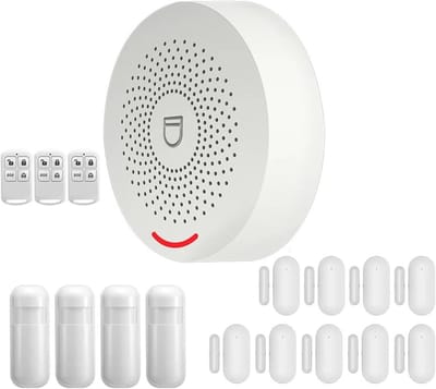 Alarmsysteem Wifi - Huisbeveiliging App - Veilig Wonen - Ingebouwde Sirene - 1005001971574500 - Zwart