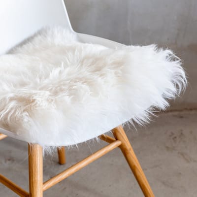Chair pad van Texels schapenvacht - wit
