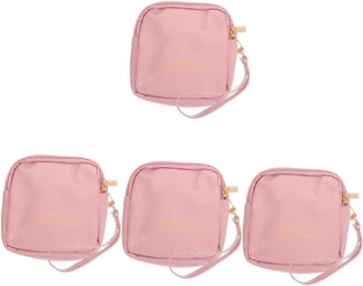 Maandverband Opbergtas - Toilettasje Mini - Hygiënisch Opbergen - Waterdicht Ontwerp - 4 Stuks - Roze
