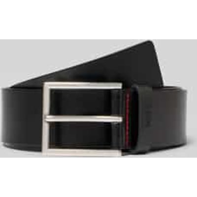 HUGO Leren Riem Giaspo Sz40 Belt W105 Black Zwart