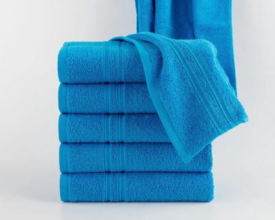 Homéé® Handdoeken FeelGood due Fancy Turkoois 50x100cm 100% Katoen badstof set van 6 stuks
