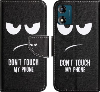 Coverup Hoesje - Geschikt voor Motorola Moto E13 Hoesje - Coverup Book Case - Don't Touch