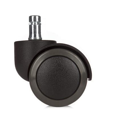 5x ROLO No-Noise 11mm/50mm Harde bodem - Bureaustoelwielen Zwart