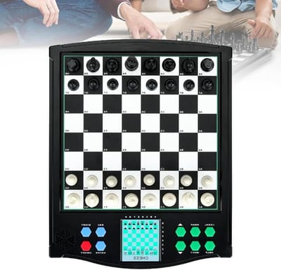 Elektronisch schaakspel - Slim schaakbord - Strategisch spel - 30 spelmodi - 257 x 203 mm - Zwart