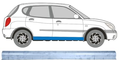 Reparatie dorpel voor Daihatsu Sirion 1998-2005 / Links = Rechts (symmetrisch)