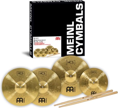 Meinl HCS Cymbal Set 13"HH, 14"C, 10" SP + Sticks - Bekken set