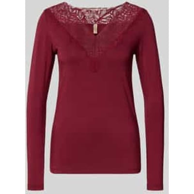 Regular fit shirt met lange mouwen van lyocellmix, model 'Marica'