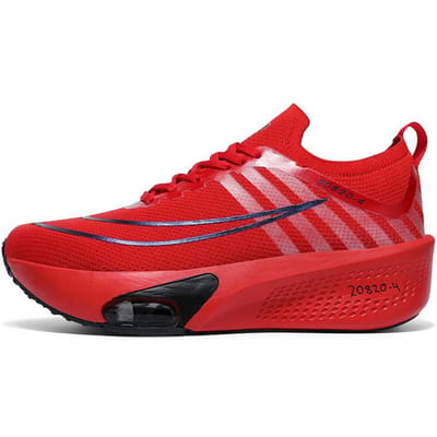 Sportschoenen Luchtvering Hardloopschoenen Zomer Nieuwe Stijl Mannen en Vrouwen Dezelfde Stijl Koppel Trendy Schoenen Casual Veelzijdig Mode Sprint 35 red