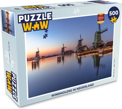 Puzzel Windmolens in Nederland - Legpuzzel - Puzzel 500 stukjes