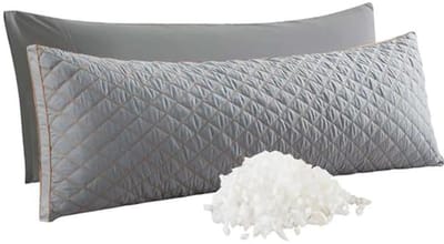 Lichaamskussen van traagschuim voor volwassenen - Lang kussen voor comfortabel slapen - 51 x 137 cm - Donkergrijs