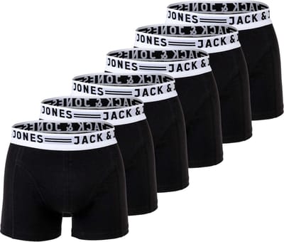 Jack&Jones Boxershorts SENSE TRUNKS 3 PACK Set van 6