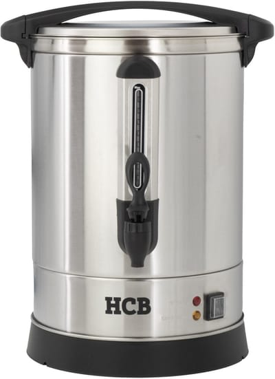 HCB® - Professionele Horeca Percolator - 12 liter - 80 kopjes - 230V - RVS / INOX Perculator - Elektrisch koffiezetapparaat - Volautomatische koffiemachine - 37x36.5x48.5 cm (DxBxH) - 3.10 kg - 1347