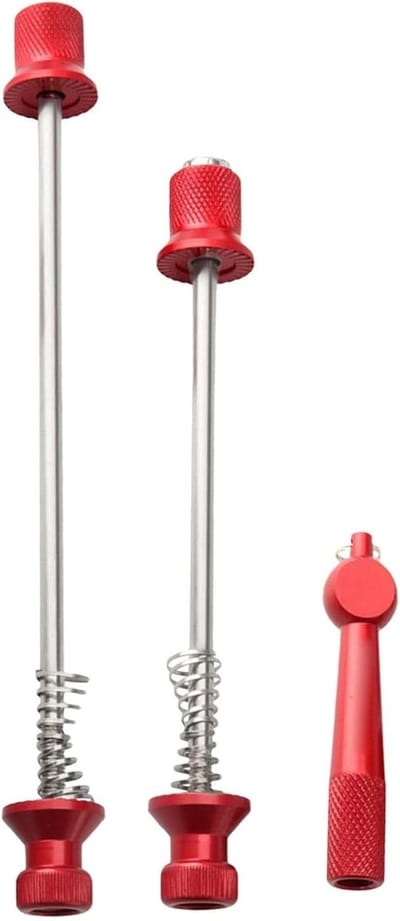 Fiets Spies Set - Wiel Bevestiging - Fiets Transport - Opvouwbaar Anti-diefstal - Universeel - Rood