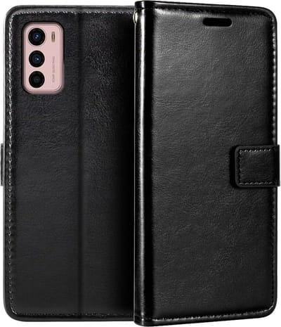 Portemonnee Book Case Hoesje Geschikt voor: Motorola Moto G42 zwart