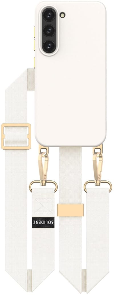 Geschikt voor Samsung Galaxy S23 Hoesje Met Koord - Afneembaar Koordje S23 - Backcover Met Koord S23 - Telefoonhoesje - Cord Case - Telefoon Ketting Verstelbaar - Lanyard - Geschikt voor MagSafe Case - Solidenz Collection - Beige