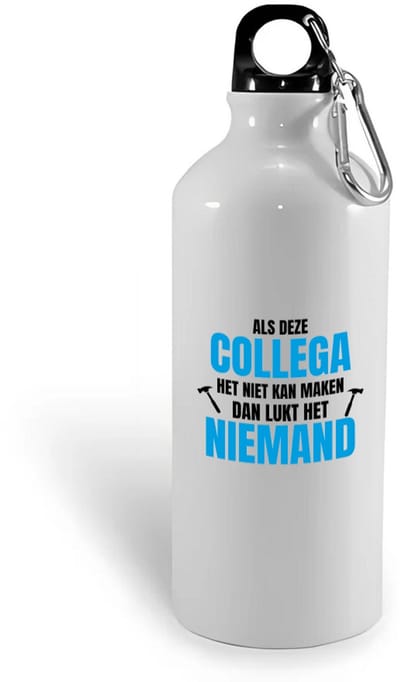 Hacebo® - Als deze collega waterfles - Collega - een collega - werk - afscheidscadeau - verjaardagscadeau - kado - water fles - 400ML