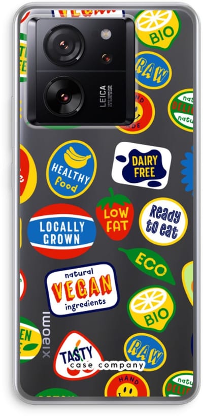 Case Company® - Hoesje geschikt voor Xiaomi 13T Pro hoesje - Fruitsticker - Soft Cover Telefoonhoesje - Bescherming aan alle Kanten en Schermrand
