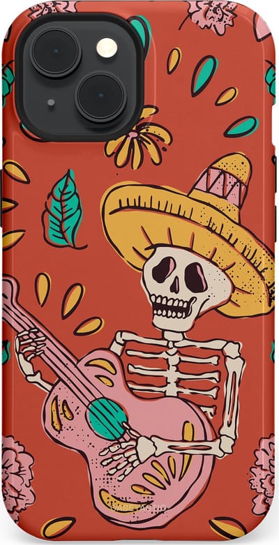 Casetastic hoesje geschikt voor Apple iPhone 15 - MagSafe - Dubbellaagse bescherming - Muziekbot - Fashion Case - Terracotta Taupe