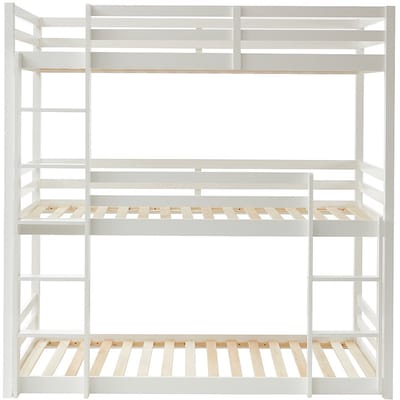 Vente-unique Stapelbed hout wit 90 x 200 cm VAGAR