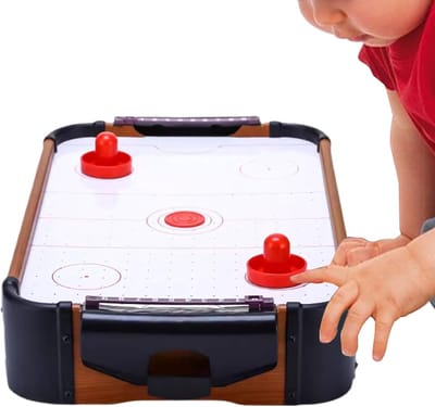 Air Hockey Tafel - Houten Spel - Entertainment - Draagbaar Compact Design - 50x30x9.5cm