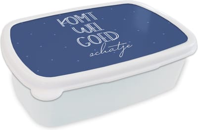 Broodtrommel Wit - Lunchbox - Brooddoos - Get well soon - Spreuken - Liefde - 18x12x6 cm - Volwassenen