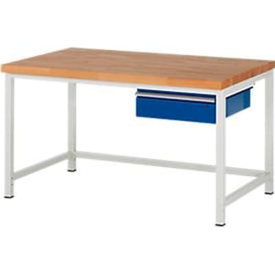 Werkbank serie 8001, vast, met schuiflade, B 1500 x D 900 X H 840 mm