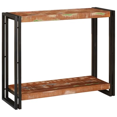 vidaXL - Wandtafel - Multikleur - 90 - x - 33 - x - 75 - cm - Massief - Gerecycleerd - Hout