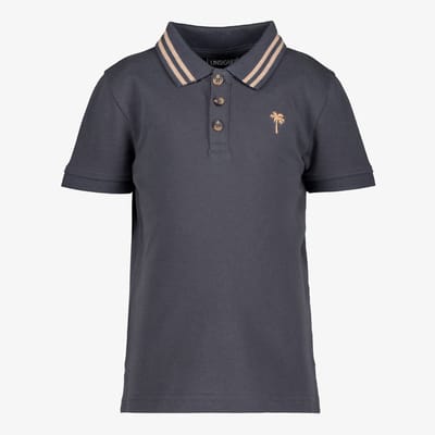 Unsigned jongens polo met palm donkerblauw - Maat 92