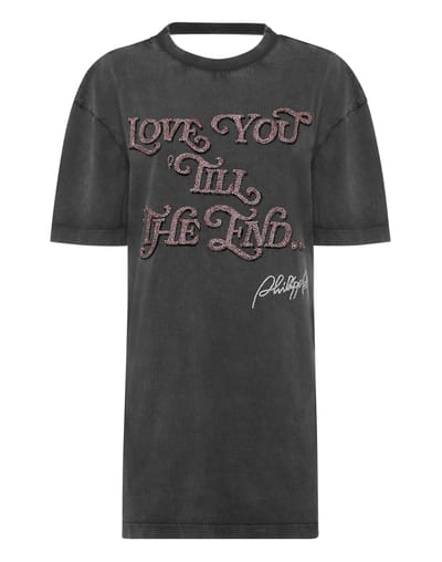 Open Back T-Shirt Dress Love Plein