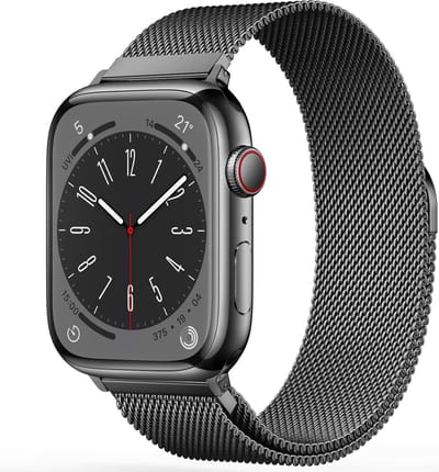 Ntech Bandje Zwart Geschikt voor Apple Watch Bandje Series 1 / 2 / 3 / 4 / 5 / 6 / 7 / 8 / 9 / SE - 38 / 40 / 41 mm - horlogeband Extra sterke magneet
