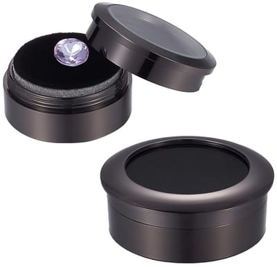 Dailygoods- Sieradenopbergdoos - Diamant Display - Ronde Juwelendoos - 2 Maten - Doorzichtig Venster - Duurzaam Metaal