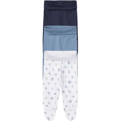 lupilu Baby joggingbroek (50/56, Wit/donkerblauw/blauw)