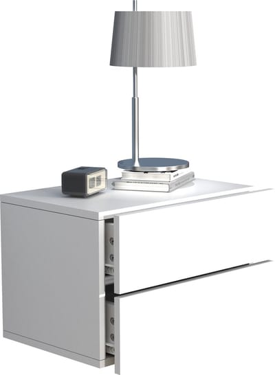 Houten wandlade nachtkastje wandplank lade console nachtkastje Usal L 45 cm