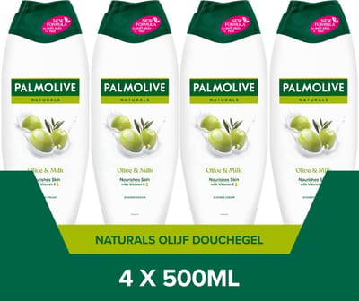 Palmolive Naturals Olijf Douchegel - 4 x 500ml - Douchecrème - Voordeelverpakking