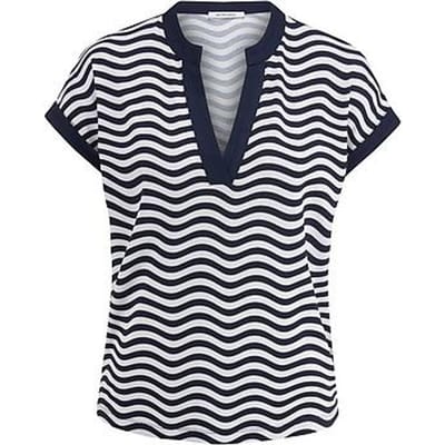 Shirt ronde hals Van Peter Hahn blauw